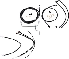 Burly Handlebar Cable/Line Kit for 18" Hangers w/o ABS Black #B30-1184