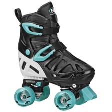 Roller Derby Youth Adjustable Roller Skates - Blue/Black 3-6 4 Wheels