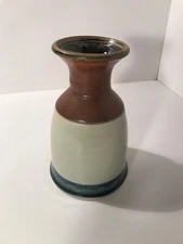 Clay Vase Stamped Traditional Style 6.5"
