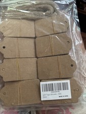 200Pcs Price Tags with String Attached   2.7x1.5 in Blank Kraft Paper Gift Tag,