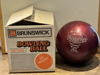 Vintage Brunswick Twister Bowling Ball Red 12lbs With Brunswick Box VTG (Read)