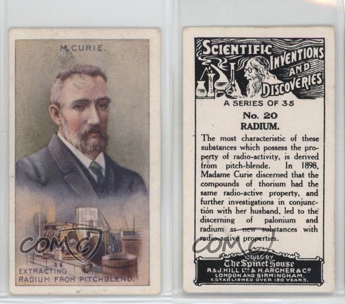 1929 Tobacco Color ( Pictured)/Radium Pierre Curie Marie #20 17fj | eBay
