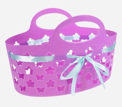 Oval Plastic Easter Basket with Ribbons Ester Classic Traditional