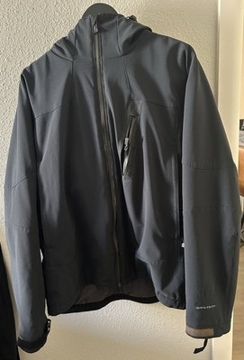 Men's Large Columbia Jacket Titanium Hardshell Omni Tech Hooded Black