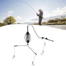 Bait Cage Line Group PE Line+Metal 1pcs Black Fishing Tackles Hook Fishing Tool