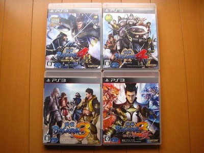 PS3 Sengoku Basara 3 & 3 Utage & 4 & 4 Sumeragi Set Japan PlayStation 3