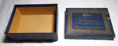 VINTAGE EMPTY WITTNAUER CHRONOSTAR LENS BOX APPROX. 4'' X 5'' READ!!!!