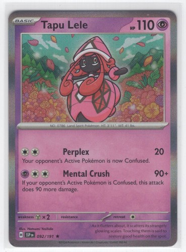 #92 2024 Surging Sparks HOLO Tapu Lele [