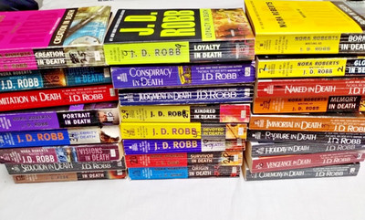 J.D. Robb Series by Nora Roberts 1995 - 2015 Vintage Paperback Books (Lot of 25)