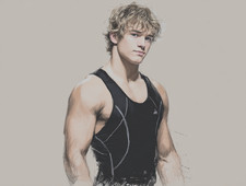 "Handsome wrestler". Drawing by Igor Zeiger. Numbered and signed by artist "Handsome wrestler". Drawing by Igor Zeiger. Numbered and signed by artist