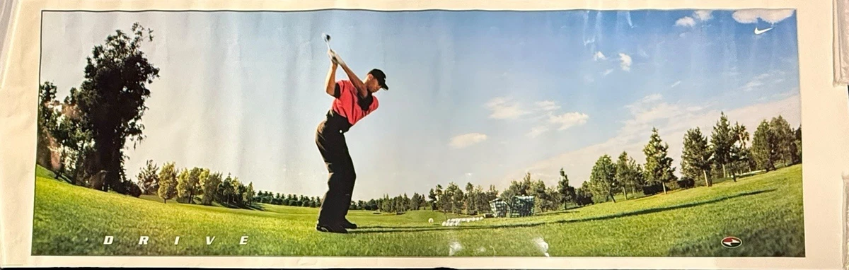 【新品未開封】90s NIKE Golf Tiger Woods ポスター Tiger Woods Vintage OG 1997 Nike Poster The Eyes Have it Golf