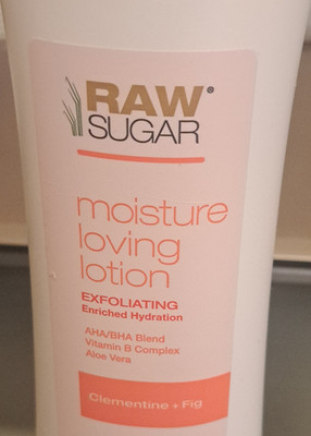 Raw Sugar Exfoliating Lotion AHA/BHA Vitamin B Aloe Clementine Fig