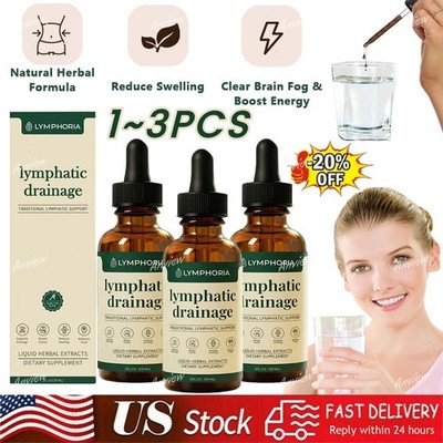 1-3Pack Lymphatic Drainage Drops - Organic Lymphatic Drainage Supplement ~ HOT