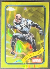 2025 Topps Chrome Marvel Yellow Lava Refractor Nick Fury #193