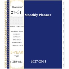 2027-2031 Monthly Planner 5 Year Monthly Planner/Calendar 2027-2031, Jan 2027...