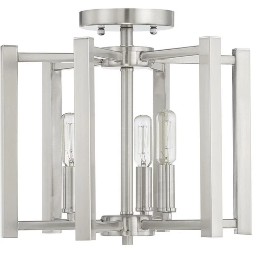 Savoy House Lighting 6-7702-3-SN Benson Semi-Flush Mount Satin Nickel - Picture 2 of 6