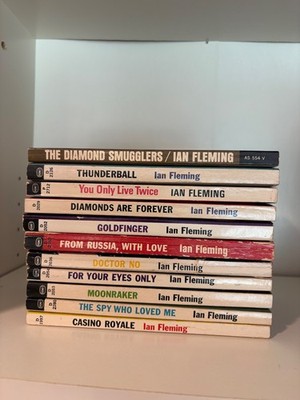 James Bond Book Set by Ian Fleming - 11 books, in good condition