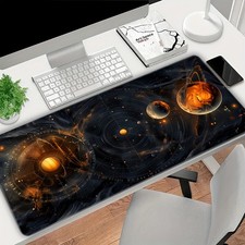 40 90cmLarge Solar System Planet Design Mouse Pad - Non-Slip, Durable Rubber Bas
