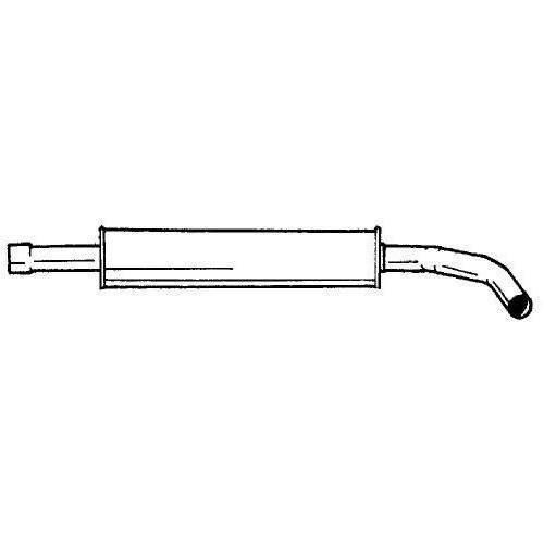 Silencieux central Sigam 60460 anti-vibration pour Seat et VW