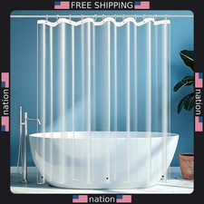 Rely 72"x72" Waterproof Clear PEVA Shower Curtain Liner with Magnets