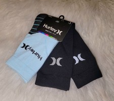 3 Pack Hurley Dri-Fit Boy's Crew Socks. SZ 5Y-7Y