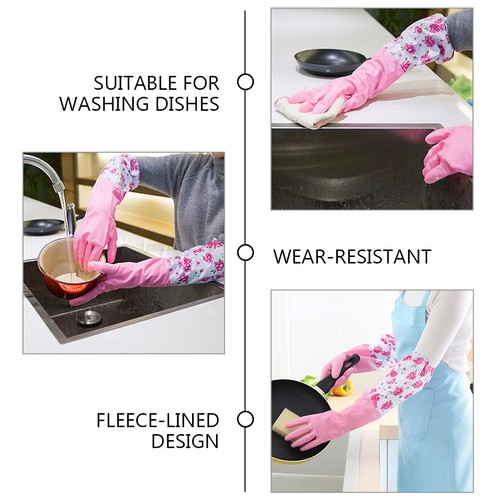 1 Pair of Winter Dish Washing Gloves Hand Gloves for Washing Dishes Warm - Picture 8 of 12