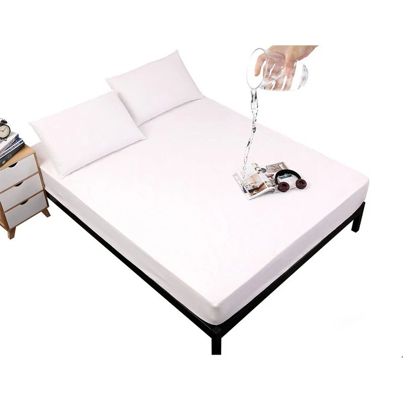 Waterproof Fitted Sheet with Deep Pocket Breathable Mattress Protector King Size