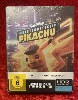 Meisterdetektiv Pikachu Pokémon Limited Steelbook NEU 4K Ultra HD + Blu-ray