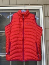MARMOT Red Duck Down 600 Fill Puffer Vest Size XL Girls/ kids EUC