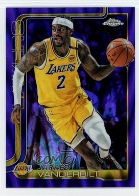 2025-26 Topps Chrome Purple RayWave Refractor /75 Jarred Vanderbilt #154 0m1w