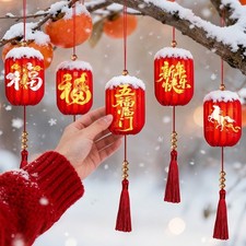 Glittering for Red Lanterns with LED Illumination for 2026 Chinese New Year