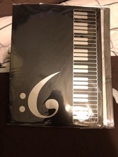A4 Sheet Music Organizer, 40 Pockets, Music Folder for Home Office, Black