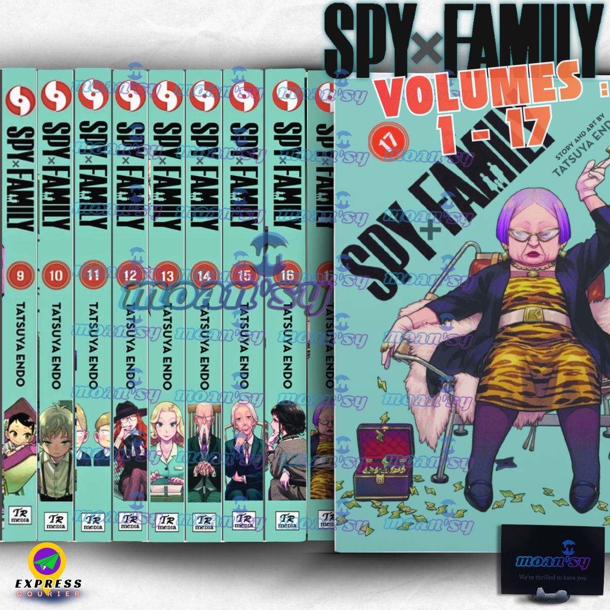 Spy x Family Manga Vol 1-17 English Set 17 Books Comic Comedy New
