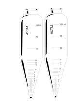 2X LABO Oil Centrifuge Tube - 6 Inch Short Cone 100ml