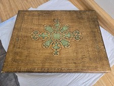 Vtg. Florentine gold leaf Italian large lidde...