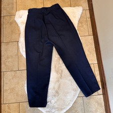 VINTAGE CHIC Navy Pants 12P Pleated Mom pants High Waisted Made In USA