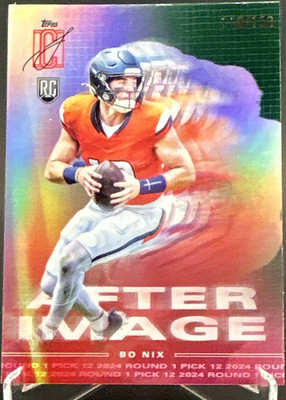 Topps 2025 Signature Class Green After Image AI-9 Bo Nix Broncos RC /150