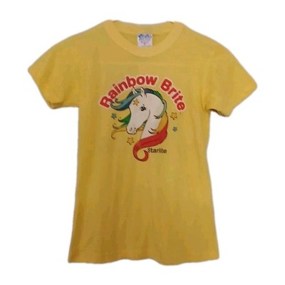 Vintage kids youth girls Rainbow Brite Junk Food Tshirt  Size S Used As-Is 