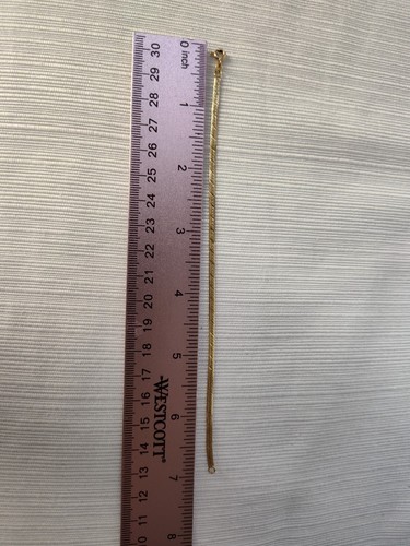 Vintage 14K massives Gelbgold Kette Fischgrät Armband 7 Zoll 2,54 Gramm ST21 - Bild 8 von 9