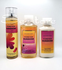 Bath  Body Works Forever Sunshine Body Mist Shower Gel  Body Lotion Set of 3