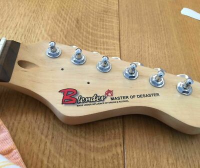 Waterslide Decal BLENDER Headstock Gitarrenhals Tele Strat Abziehbild
