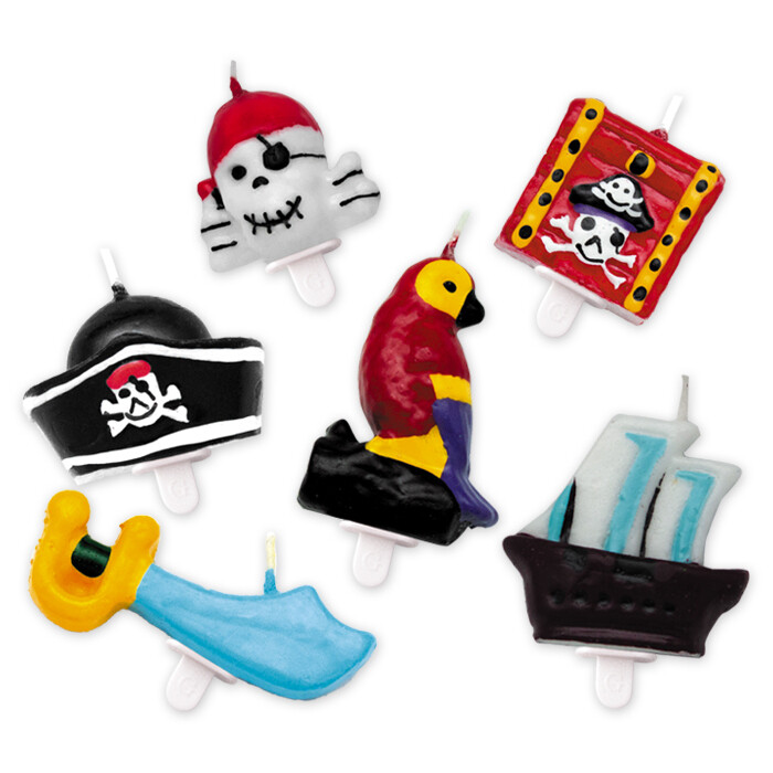 Candeline Sagomate Pirati 6 pz