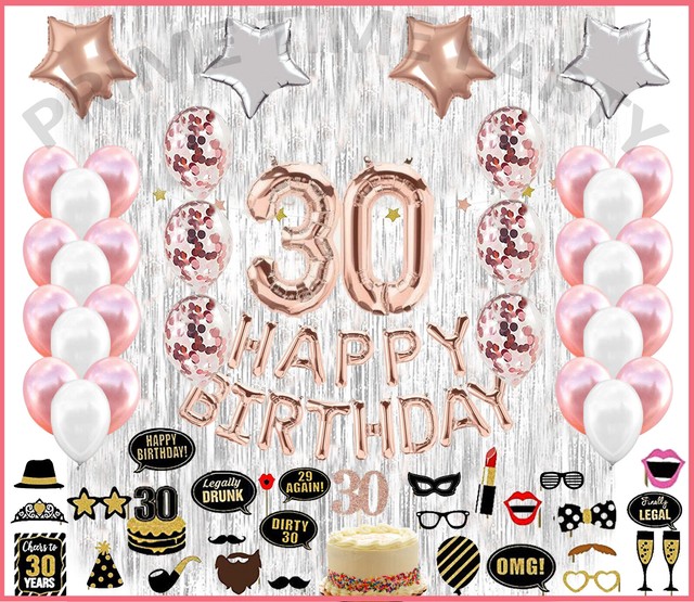 Rosa 30th Birthday Party Decorations Kit Rosa 30th Birthday