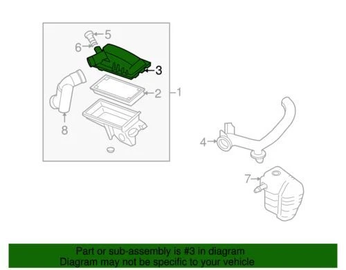 Genuine Ford Mercury Mariner 2005-2008 Air Filter Housing Assembly 5M6Z-9661-AA - Image 2 of 2
