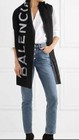 Balenciaga cashmere/wool black and gray logo scarf — photo 2