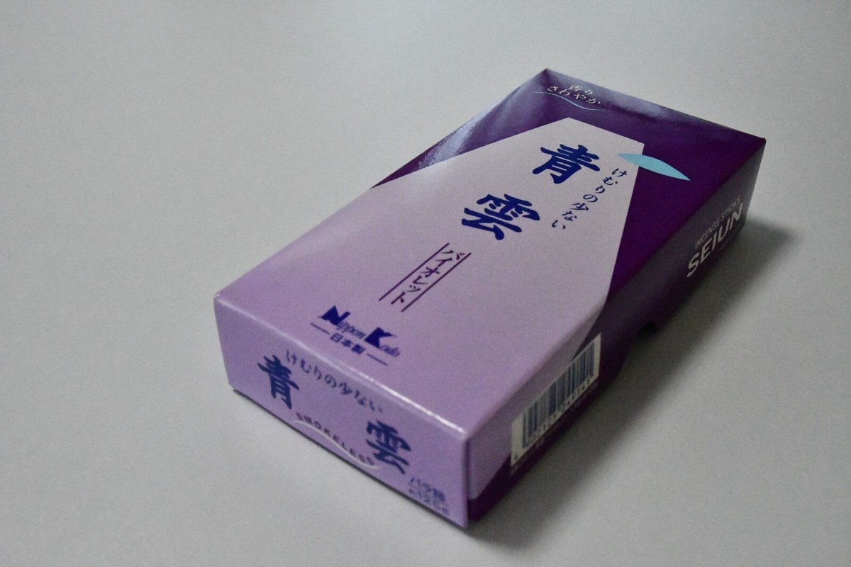 線香 青雲 - Japan traditional incense sticks set - Green & Violet