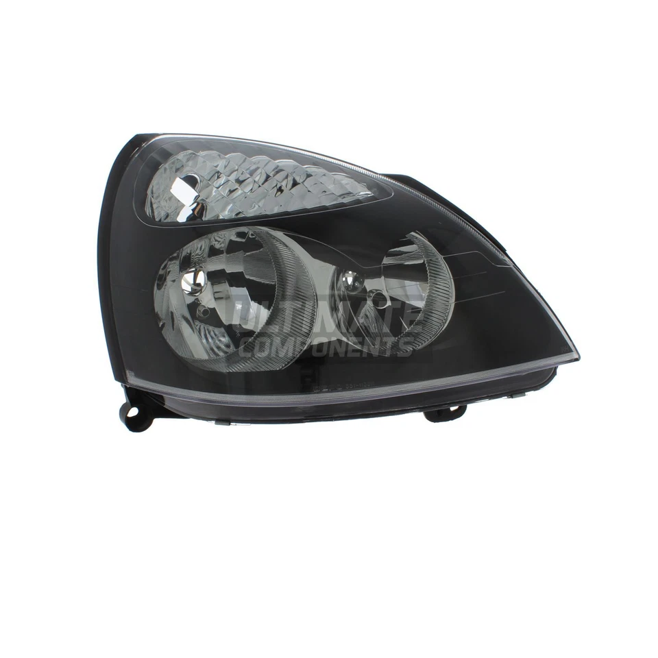 Renault Clio Headlights Mk2 Hatchback 2001-2005 Black Inner Headlamps 1 Pair - Image 3 of 4