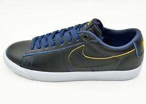 Nike Sb Zoom Blazer Low Black Purple Yellow Bq Nba Men S Skate Shoes Ebay