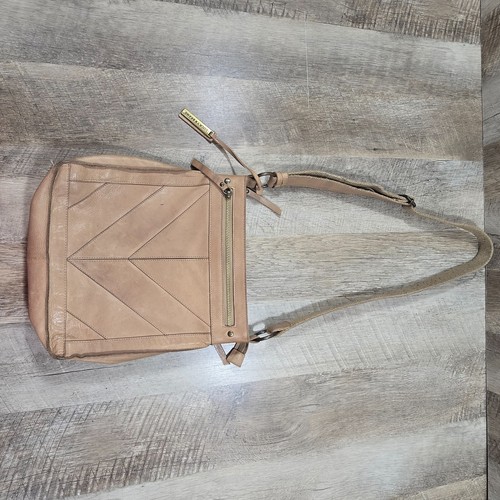 Lucky Brand Shoulder Bag Purse Brown Leather Chevron Boho Hippy - Needs Cleaning - Picture 4 of 19