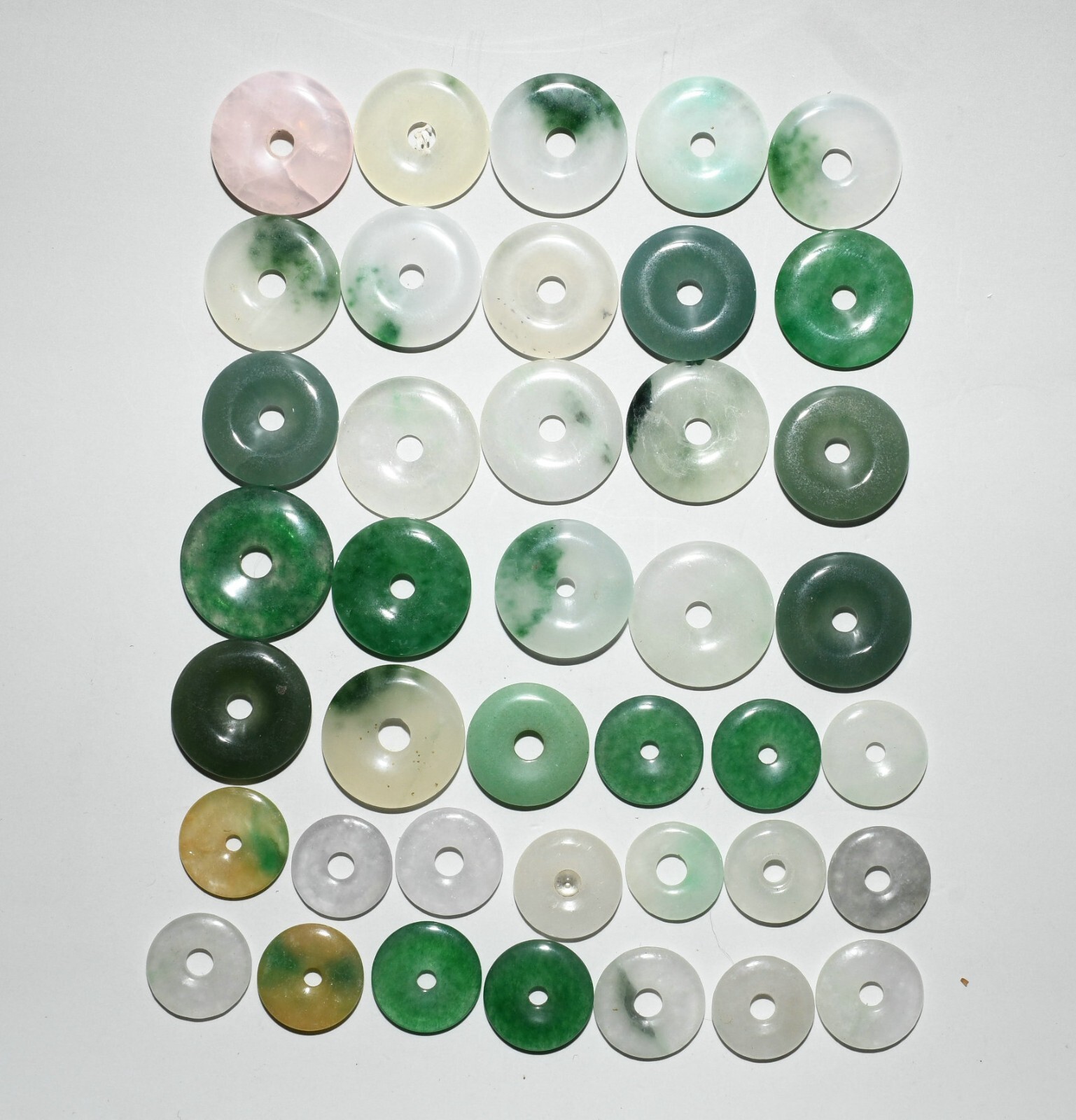 2CM Antique China Dynasty Jadeite Emerald Feng Shui Ping Buckle Set